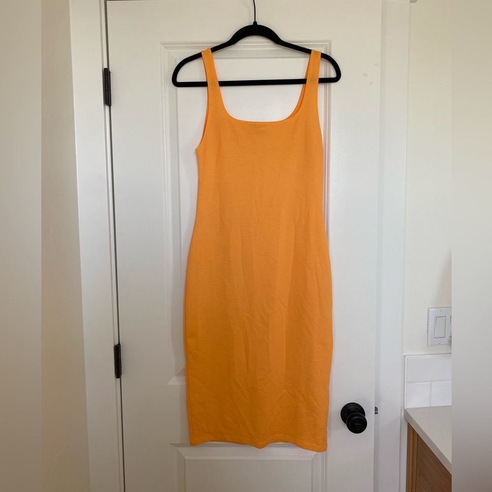 Zara Orange Midi Dress